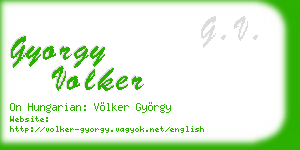 gyorgy volker business card