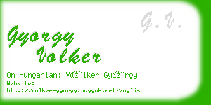 gyorgy volker business card